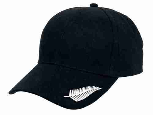 Silver Fern Cap Black