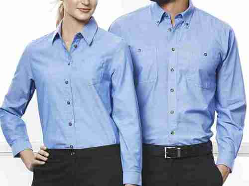 Men’s Wrinkle Free Chambray Long Sleeve Shirt