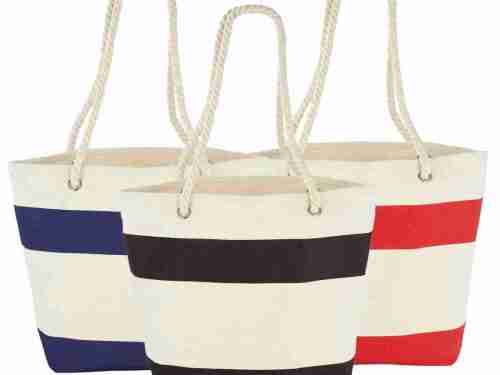 Capri Stripes Cotton Shopper Tote