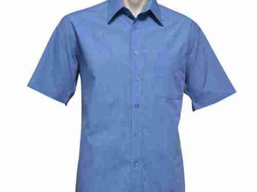 Mens Micro Check Short Sleeve Shirt