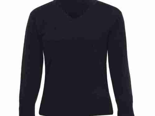 Merino Detailed Vee Pullover – Womens