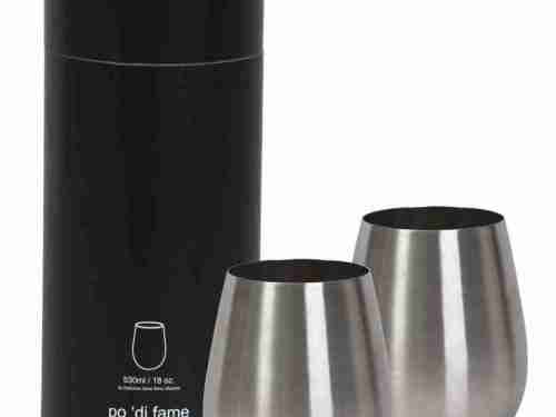 Stemless Stainless Steel Wine Glass Set