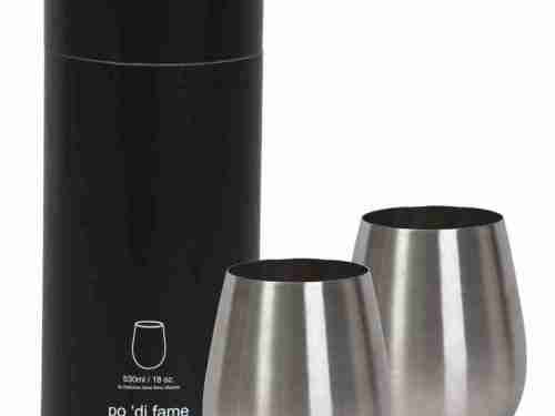 Stemless Stainless Steel Wine Glass Set